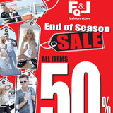 FQ&L Fashion Stor End Of Season SALE 50% All Items