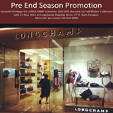 Longchamp Pre End Season Sale 20-50% Siam Paragon