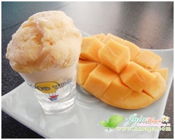 ไอศกรีมมะม่วงรับร้อน : Mango Gelato Recipe