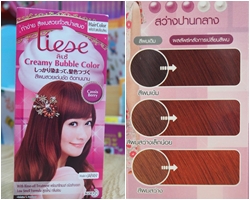 Review: เปลี่ยนสีผมเองด้วย Liese (ลิเซ่) Creamy Bubble Color สี Cassis Berry