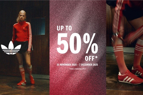 อาดิดาส ลดกระหน่ำส่งท้ายปี! END OF SEASON SALE ลดสูงสุด 50% ตั้งแต่ 25 พ.ย. - 7 ธ.ค. 2568
