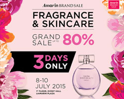มหกรรมแบรนด์เซลน้ำหอมและสกินแคร์สูงสุด 80%... 3 วันเท่านั้น! "Amarin Brand Sale: Fragrance & Skincare Grand Sale"