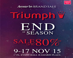 Amarin Brand Sale : Triumph End of Season Sale Up To 80%