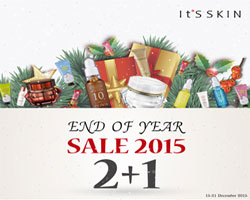 จัดให้!!! ส่งท้ายปี It's Skin End of Year SALE 2015 กับโปรโมชั่น 2+1 (ซื้อ 2 แถม 1) 