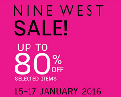 Nine West sale! จัดโปรโมชั่นสุดพิเศษ "ลดทั้งร้าน"  ลดกระหน่ำฉลองปีใหม่ ลดสูงสุดถึง 80%