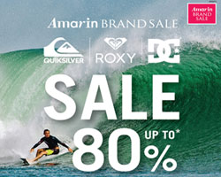 "Amarin Brand Sale: Quiksilver, Roxy & DC Sale up to 80%"