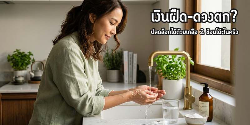 รู้สึกไหมว่าช่วงนี้ 'เงินรั่ว-งานสะดุด'? ชวนลอง Ritual ล้างมือด้วยน้ำเกลือฉบับโฮมเมด Reset พลังงานรับทรัพย์ให้กลับมา Flow
